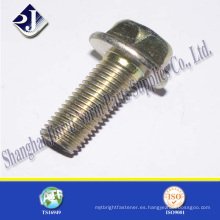 Tornillo de brida de grado 10.9 chapado en zinc amarillo